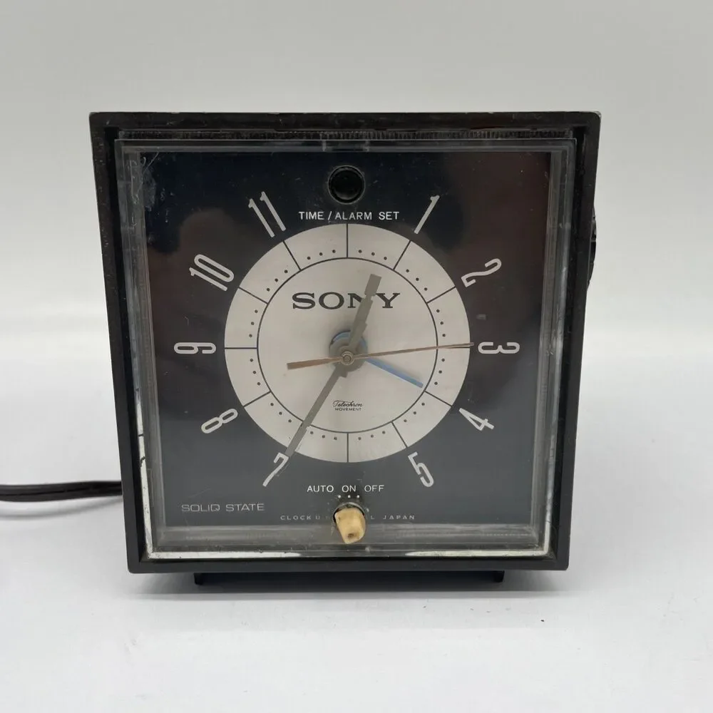 Vintage SONY 6RC-23 Telechron Alarm Clock Transistor Radio Mid-Century Modern